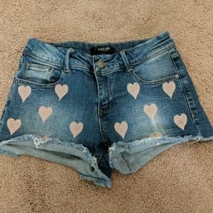 Black Label Heart Shorts